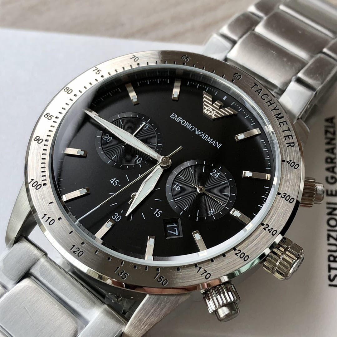 Emporio Armani Mario Chronograph Black Dial Men's Watch | AR11241 - Image 3