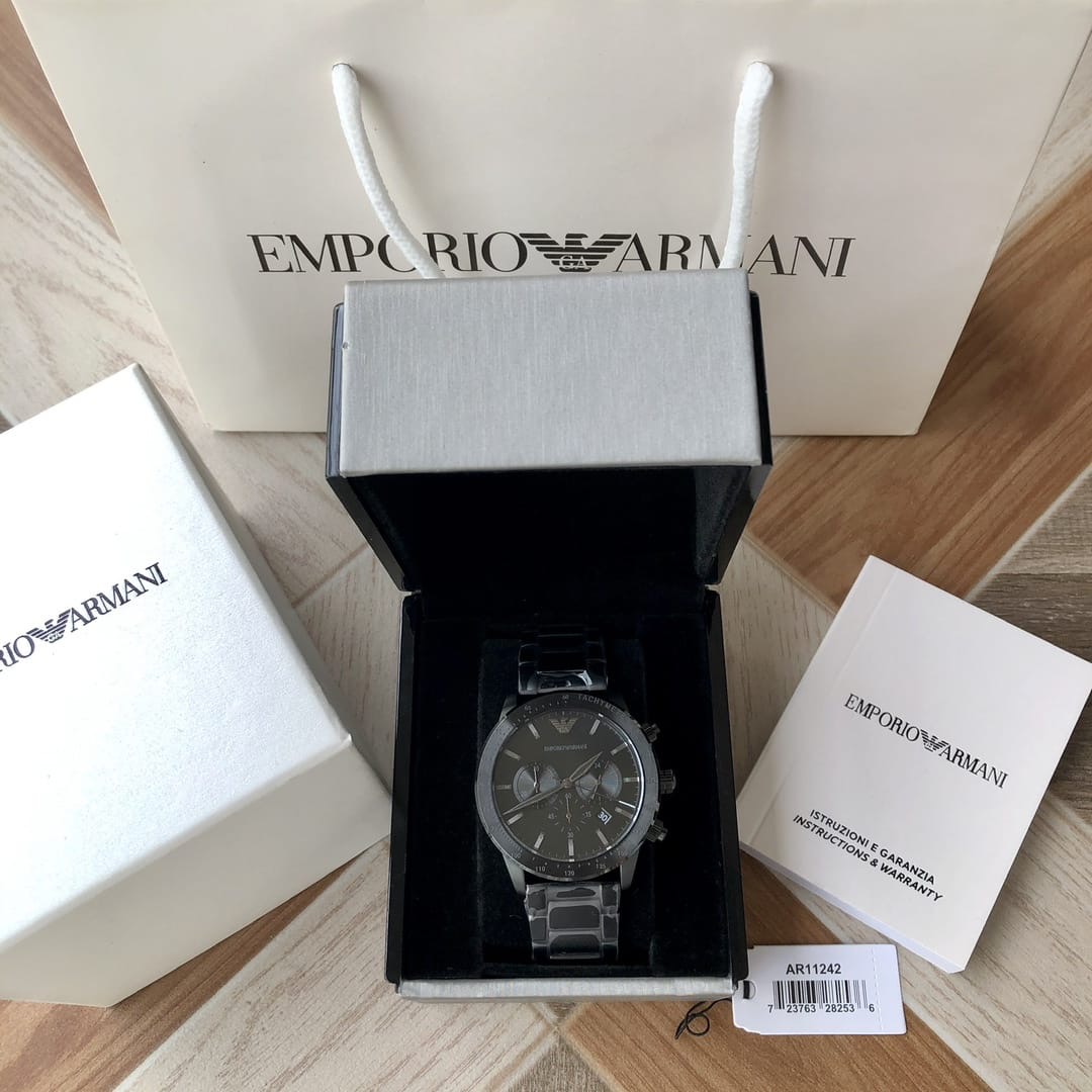 Emporio Armani AR11241 Chronograph Quartz Stainless Steel Chain Men’s Watch - Image 6