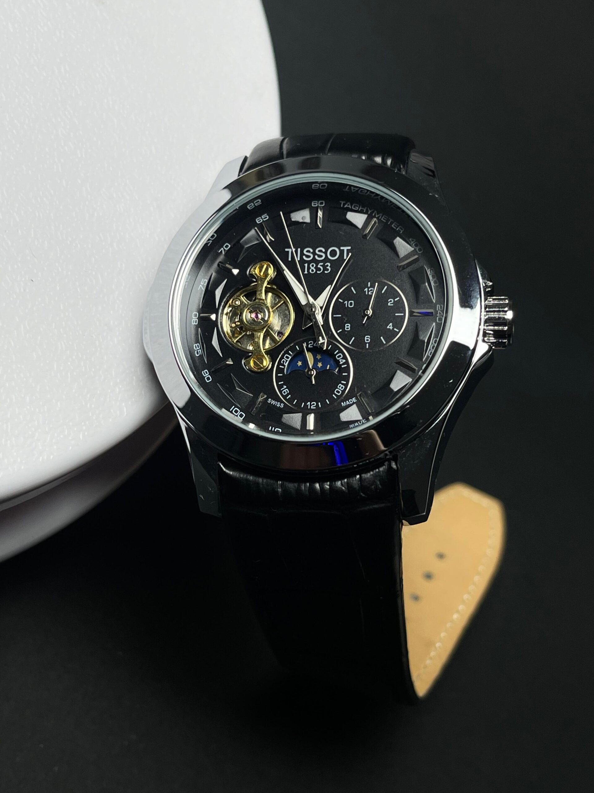 TISSOT Automatic Genuine Leather belt Men's Watch - Image 2