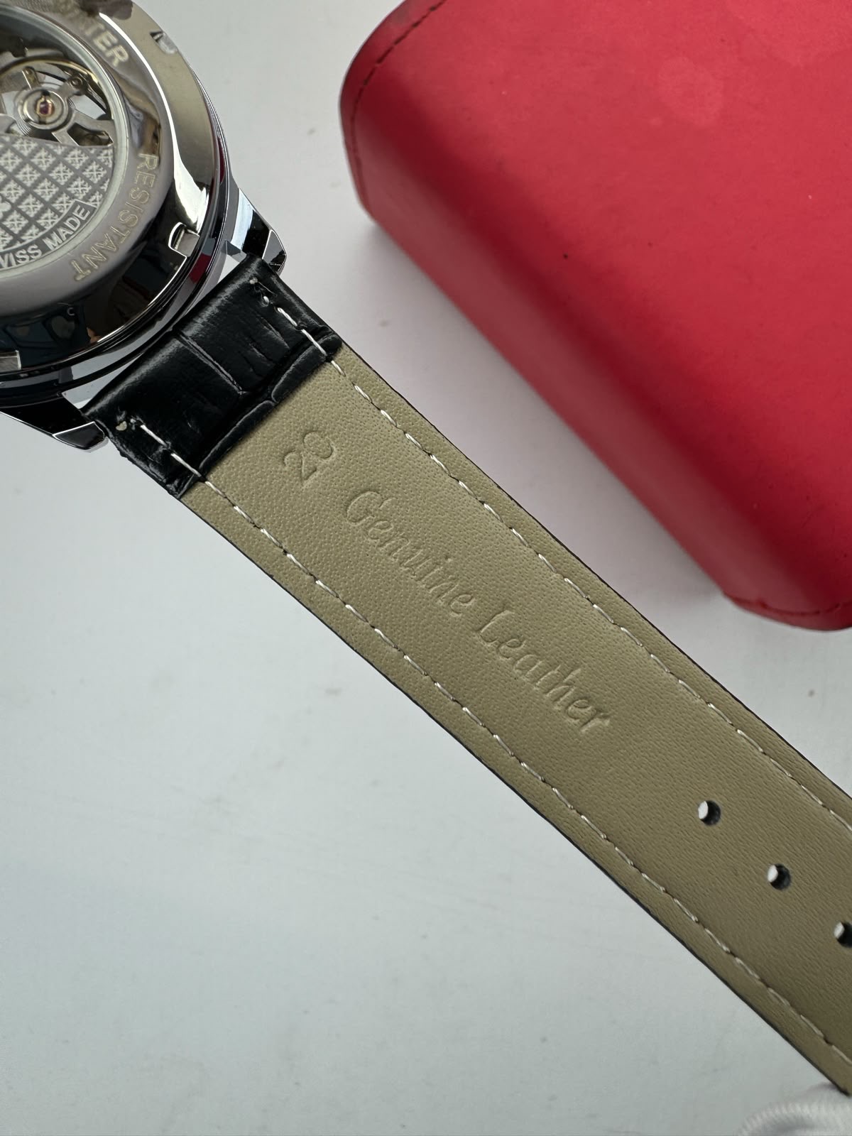 Patek Philippe Luxury Automatic Men's Watch with Genuine Leather Strap - Image 6